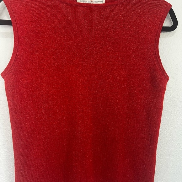 Joseph A Vibrant Red Vintage Knit Top - Picture 4 of 9